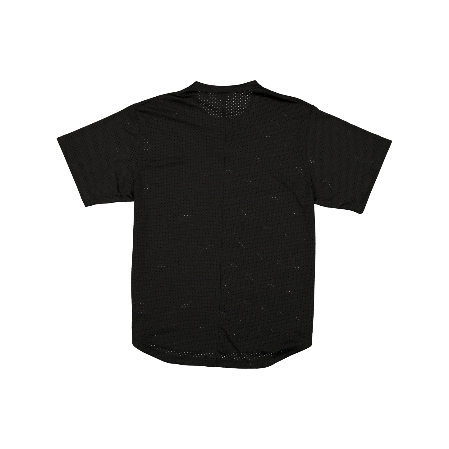 New Era Branded Galvin 2-Button Mesh Henley Black Jersey