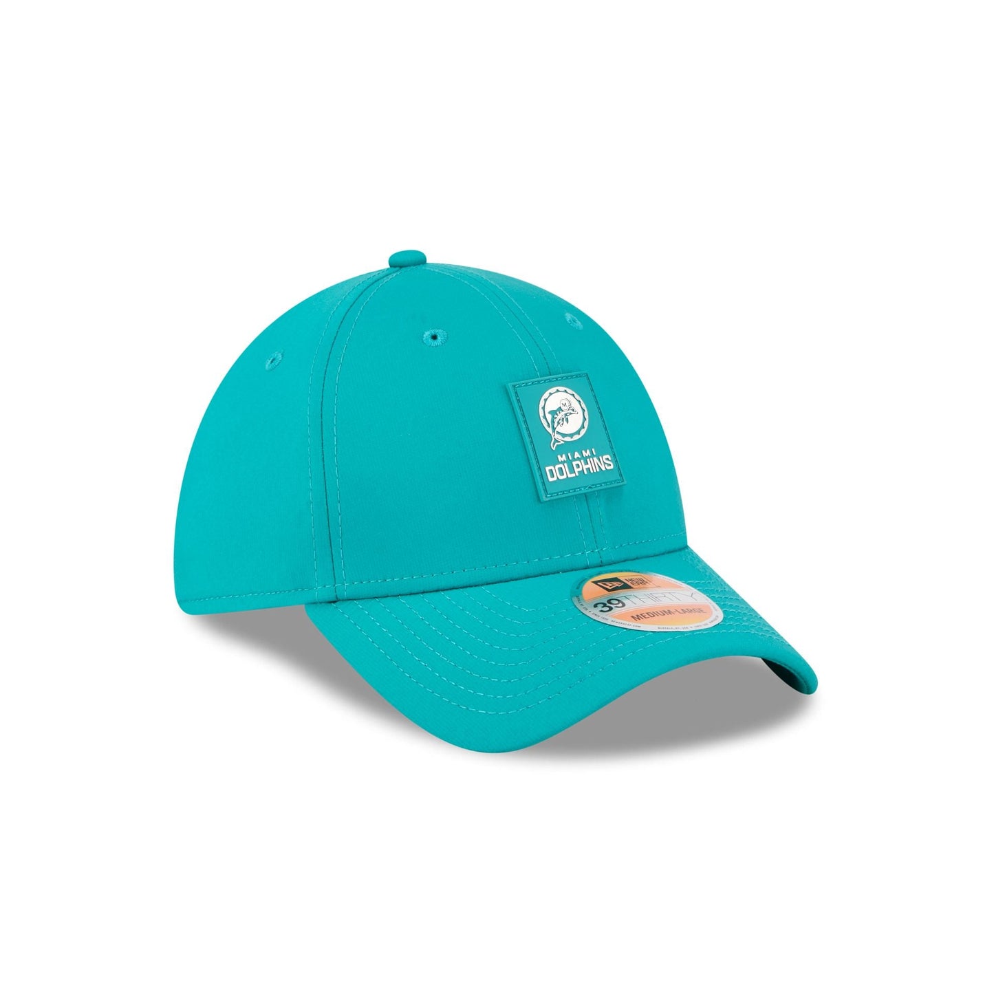 Miami Dolphins 2025 Sideline Hot Weather Historic 39THIRTY Stretch Fit Hat