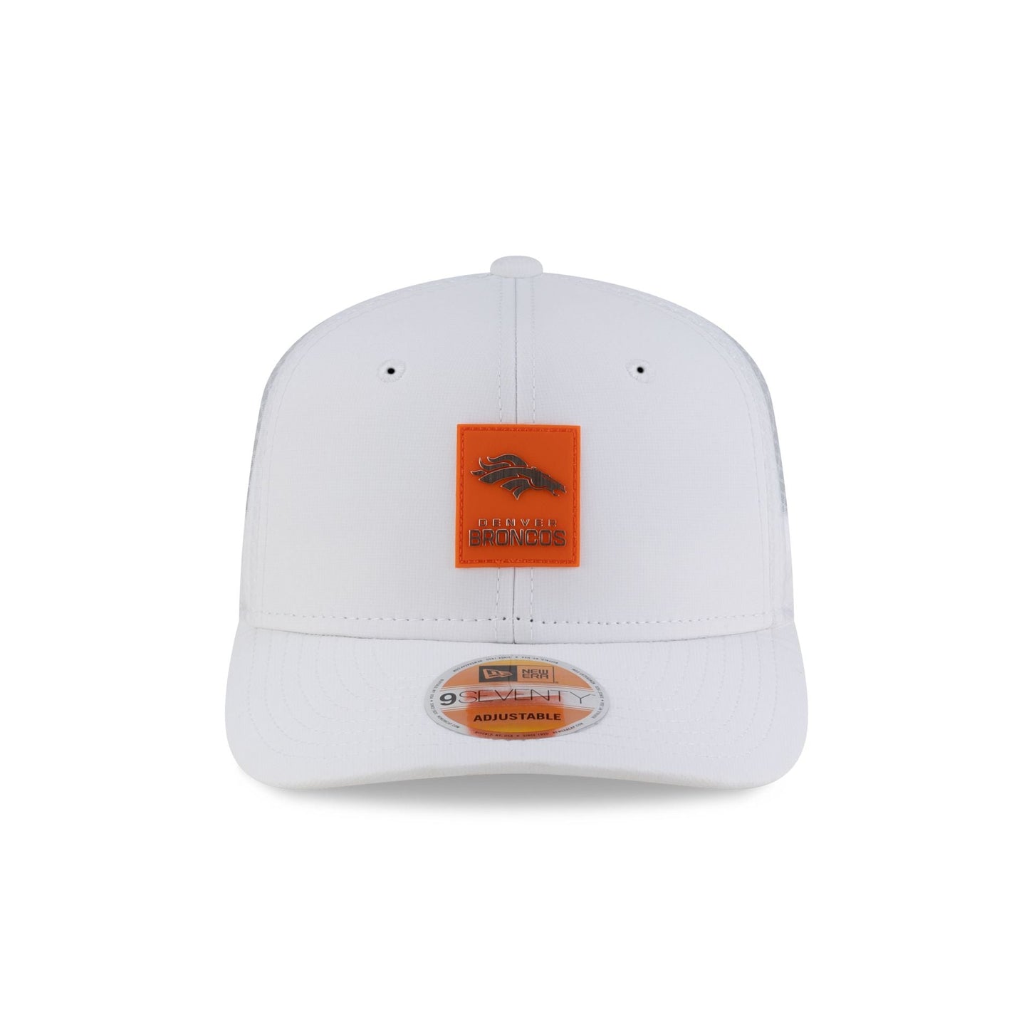 Denver Broncos 2025 Sideline Hot Weather White 9SEVENTY Trucker Hat