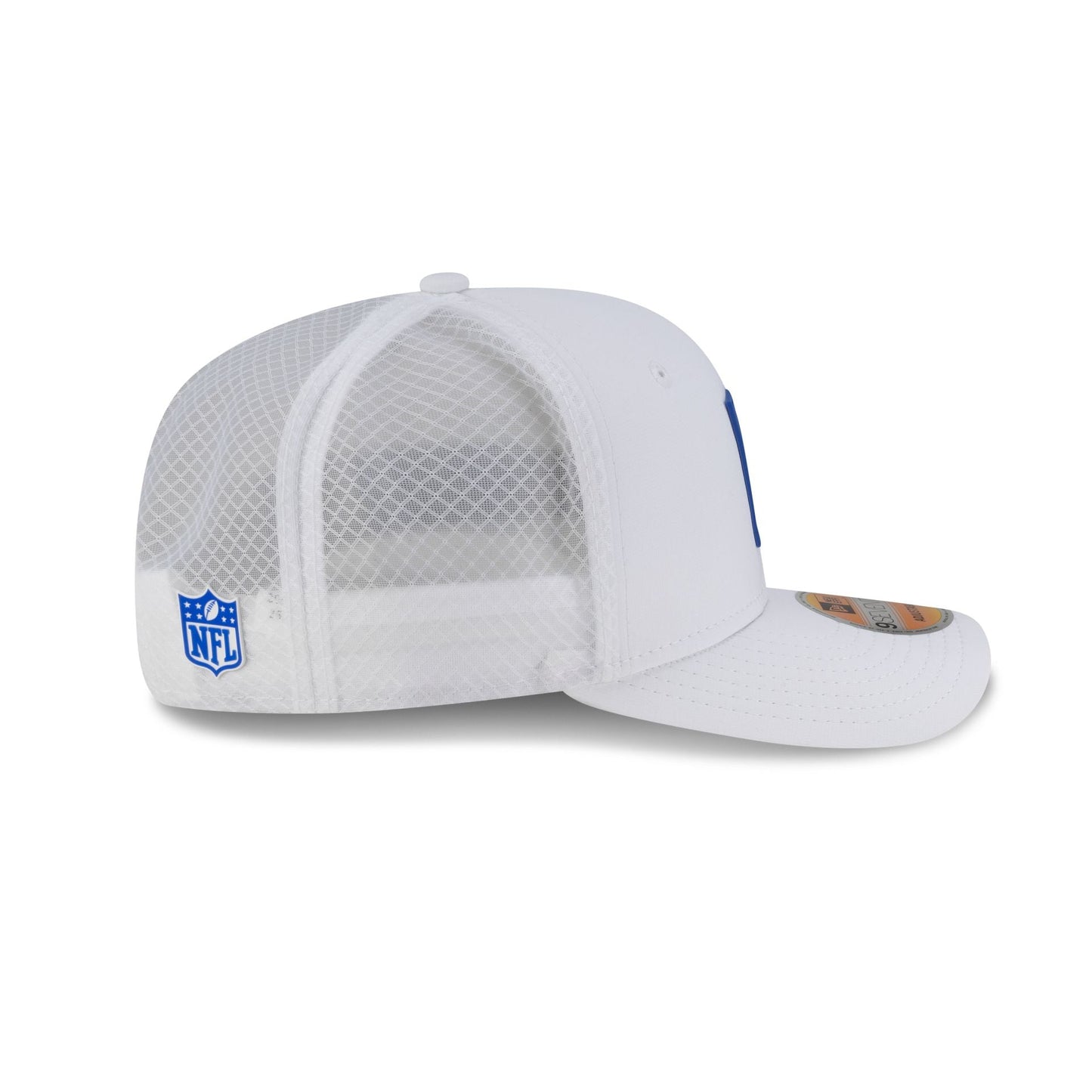 Los Angeles Rams 2025 Sideline Hot Weather White 9SEVENTY Trucker Hat