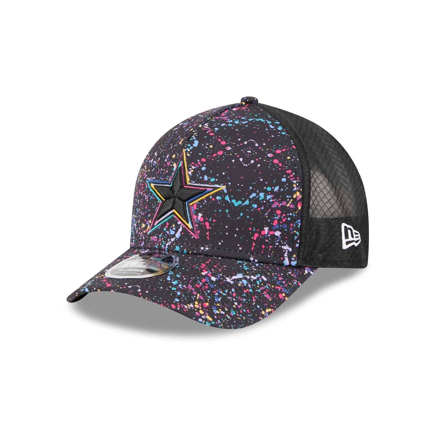 Dallas Cowboys 2025 Crucial Catch 9FORTY M-Crown A-Frame Trucker Hat
