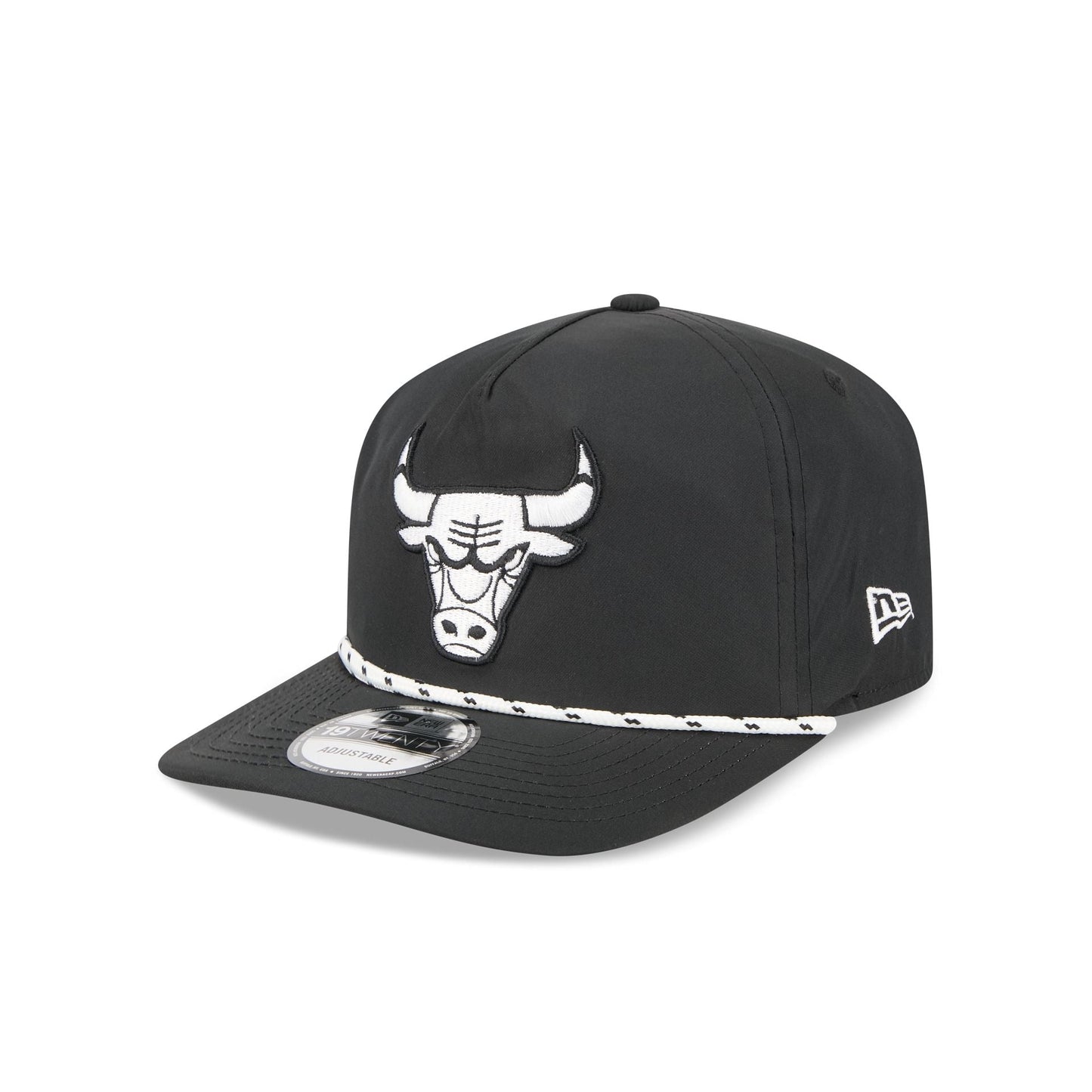 Chicago Bulls Black and White Rope 19TWENTY Snapback Hat