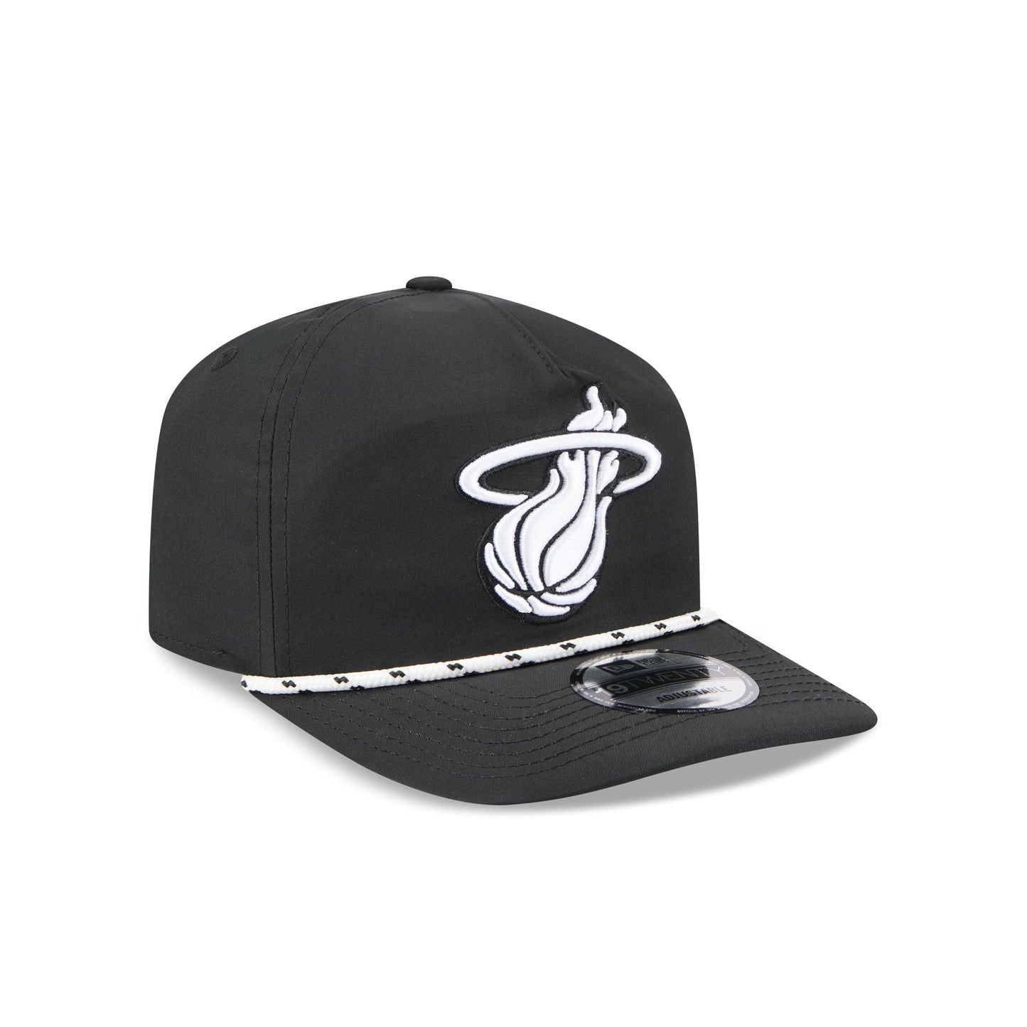 Miami Heat Black and White Rope 19TWENTY Snapback Hat