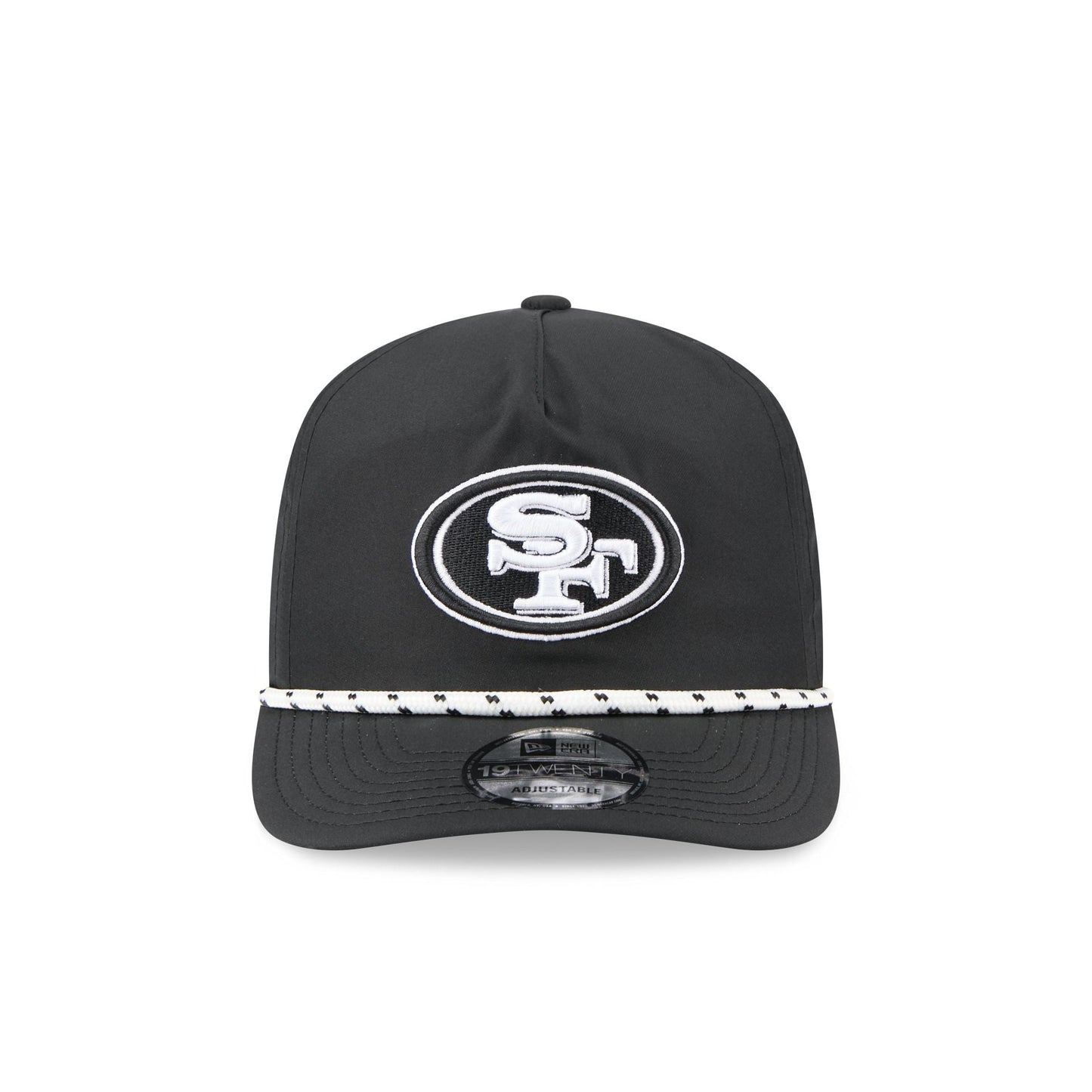 San Francisco 49ers Black and White Rope 19TWENTY Snapback Hat