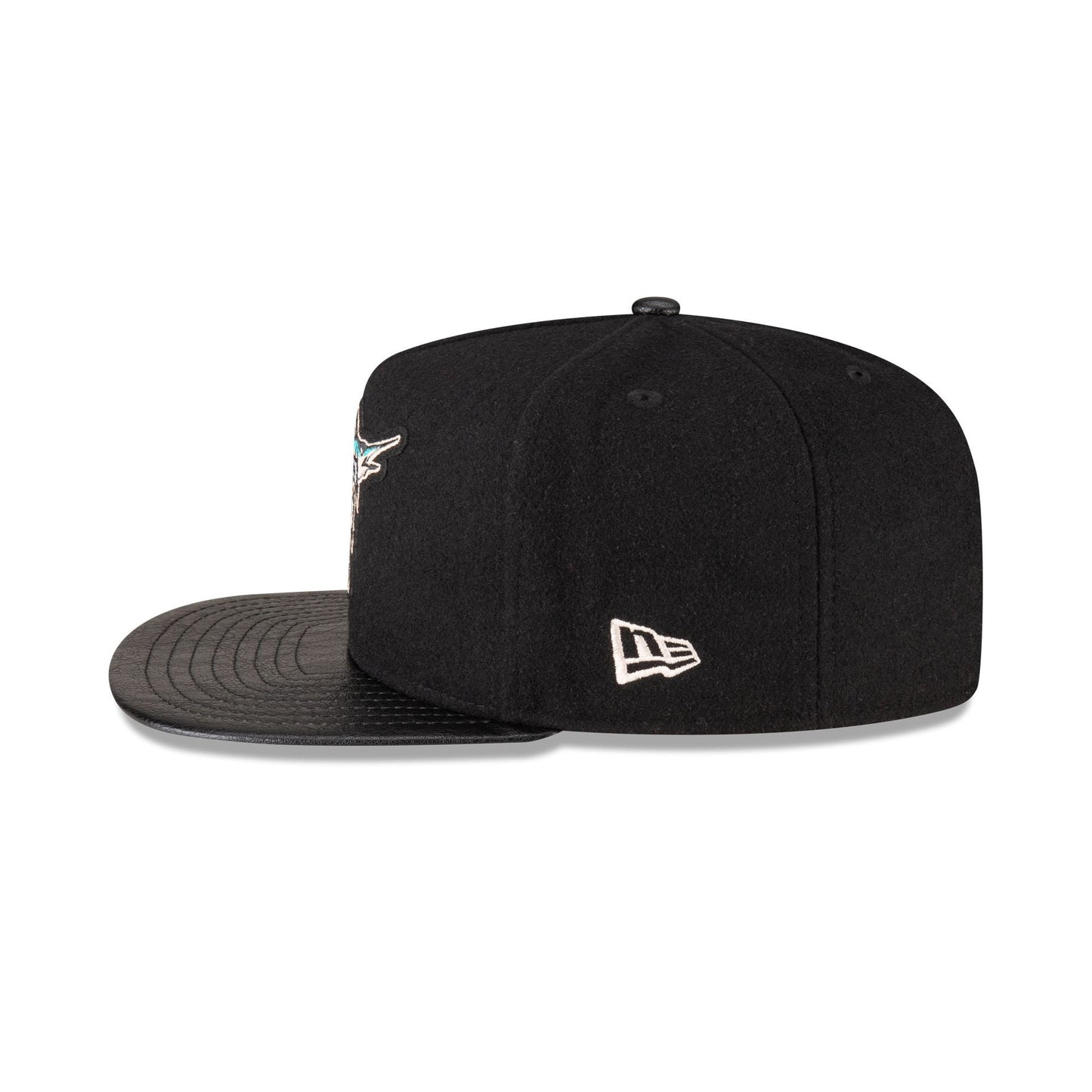 Miami Marlins Wool Letterman 9FIFTY A-Frame Snapback Hat