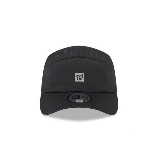 Washington Nationals Black Reflect Runner Adjustable Hat