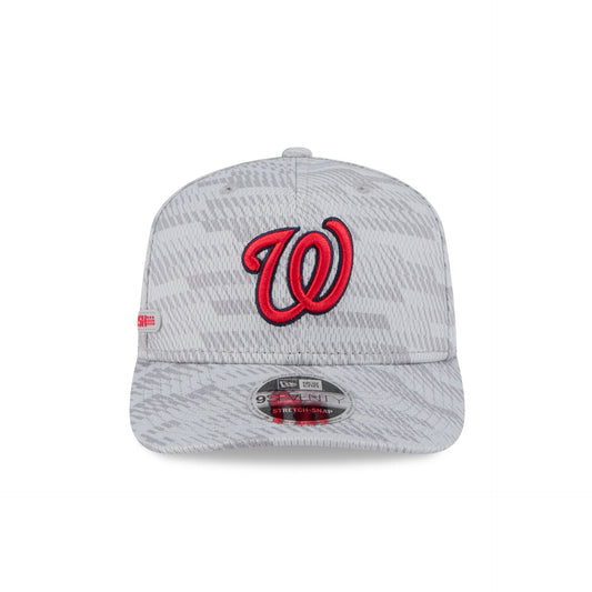 Washington Nationals 2025 Clubhouse Gray 9SEVENTY Stretch-Snap Hat