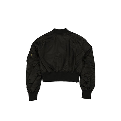 Alpha Industries x Los Angeles Dodgers Black and Gold Women's Cropped L2-B Bomber Jacket