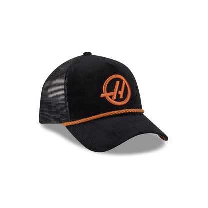 MoneyGram Haas F1 Team Corduroy 9FORTY A-Frame Trucker Hat