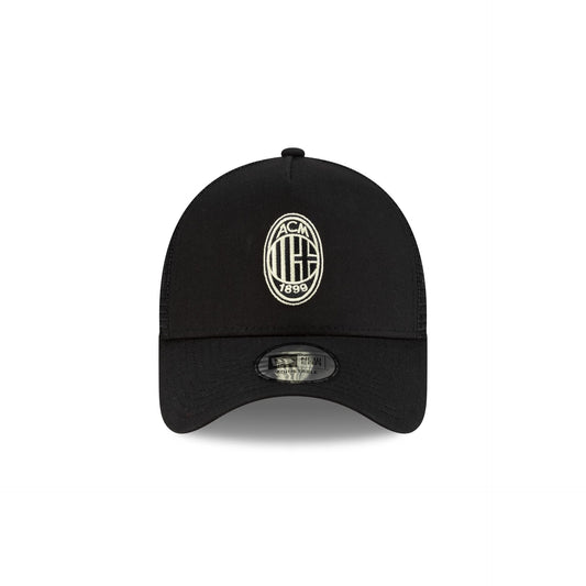 AC Milan Black 9FORTY A-Frame Trucker Hat