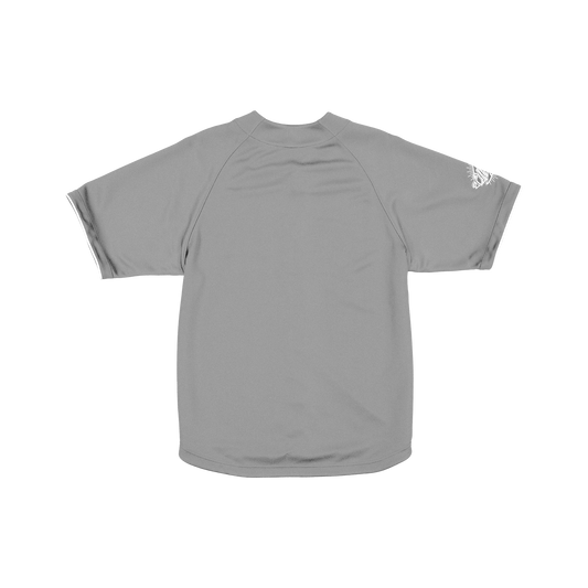 New Era Branded Batter's Eye Raglan Baseball Mirage Gray Jersey