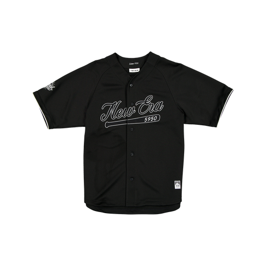 New Era Branded Batter's Eye Raglan Baseball Black Jersey