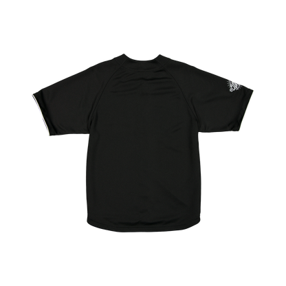 New Era Branded Batter's Eye Raglan Baseball Black Jersey