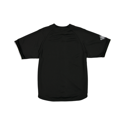 New Era Branded Batter's Eye Raglan Baseball Black Jersey
