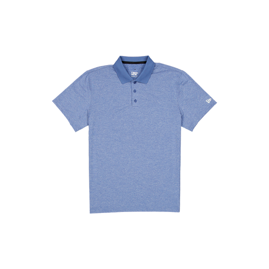 New Era Branded Golf Heather Indigo Blue Polo