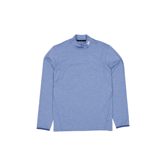 New Era Branded Golf Heather Indigo Blue Long-Sleeve Shirt