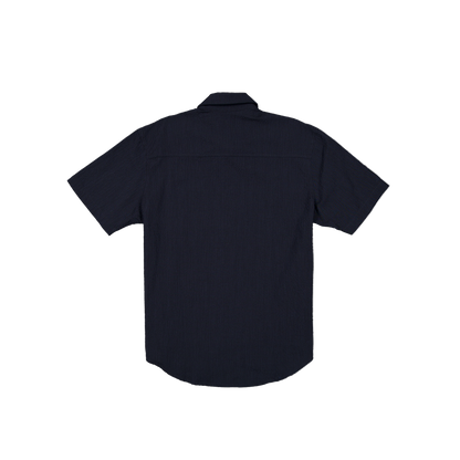 New Era Branded Seersucker Ellicott Button Up Navy Shirt