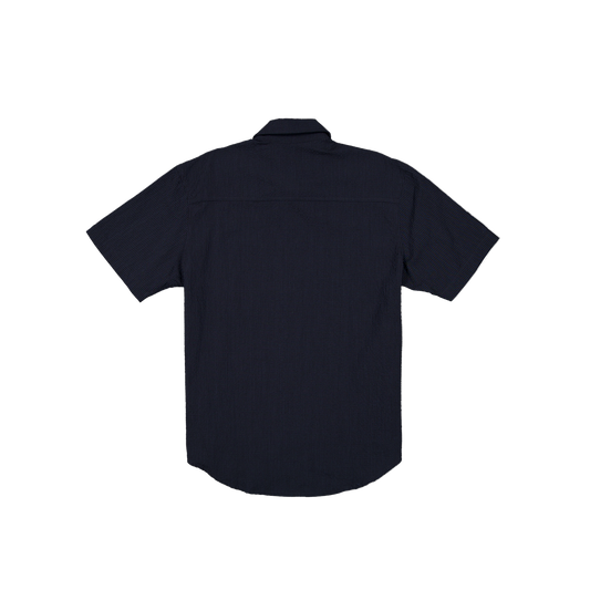 New Era Branded Seersucker Ellicott Button Up Navy Shirt