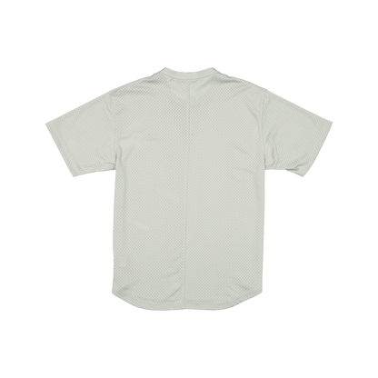 New Era Branded Galvin 2-Button Mesh Henley Mirage Gray Jersey