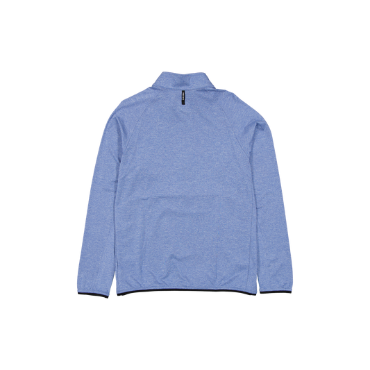 New Era Branded Knit Golf Heather Indigo Blue Half Zip