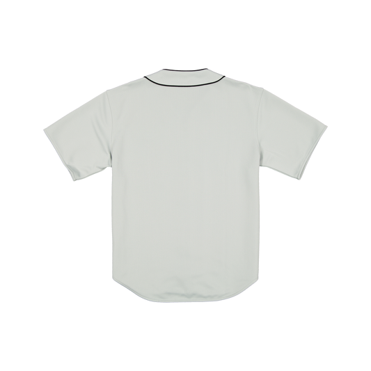 New Era Branded Piping Full-Zip Baseball Mirage Gray Jersey