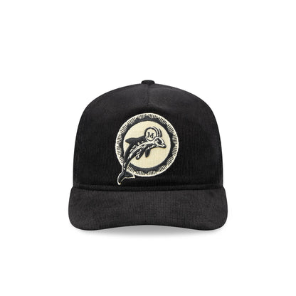 Miami Dolphins Nostalgic Black Corduroy 19TWENTY Adjustable Hat