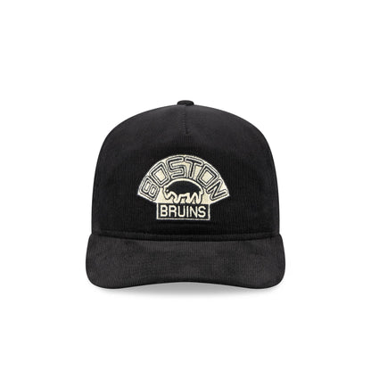 Boston Bruins Nostalgic Black Corduroy 19TWENTY Adjustable Hat