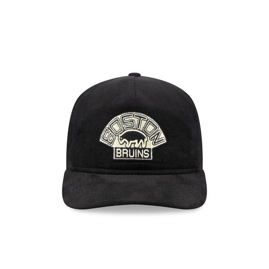 Boston Bruins Nostalgic Black Corduroy 19TWENTY Adjustable Hat