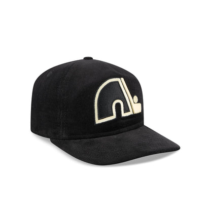 Quebec Nordiques Nostalgic Black Corduroy 19TWENTY Adjustable Hat