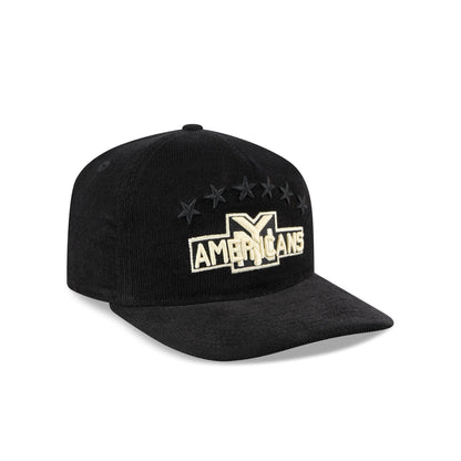 New York Americans Nostalgic Black Corduroy 19TWENTY Adjustable Hat