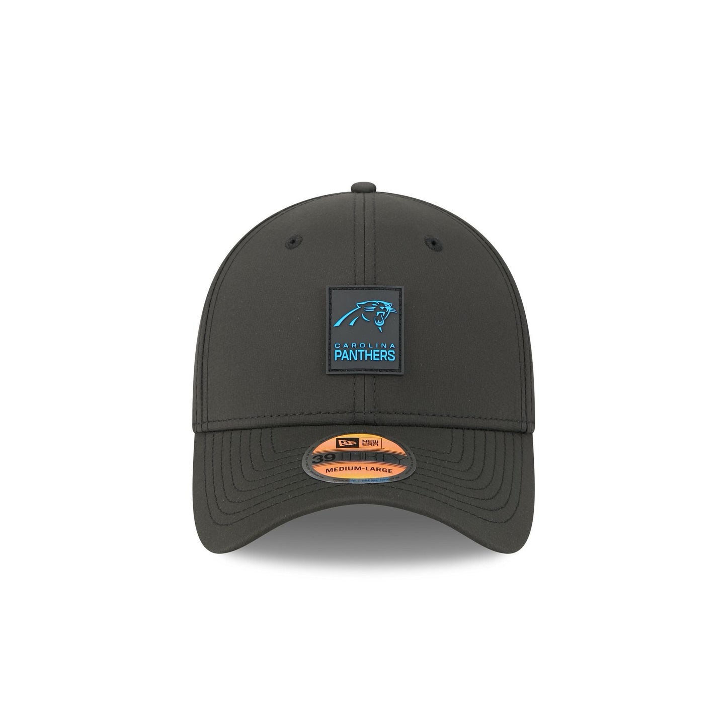 Carolina Panthers 2025 Sideline Hot Weather Black 39THIRTY Stretch Fit Hat