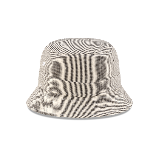 New Era Branded Railroad Stripe Bucket Hat
