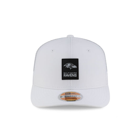 Baltimore Ravens 2025 Sideline Hot Weather White 9SEVENTY Trucker Hat