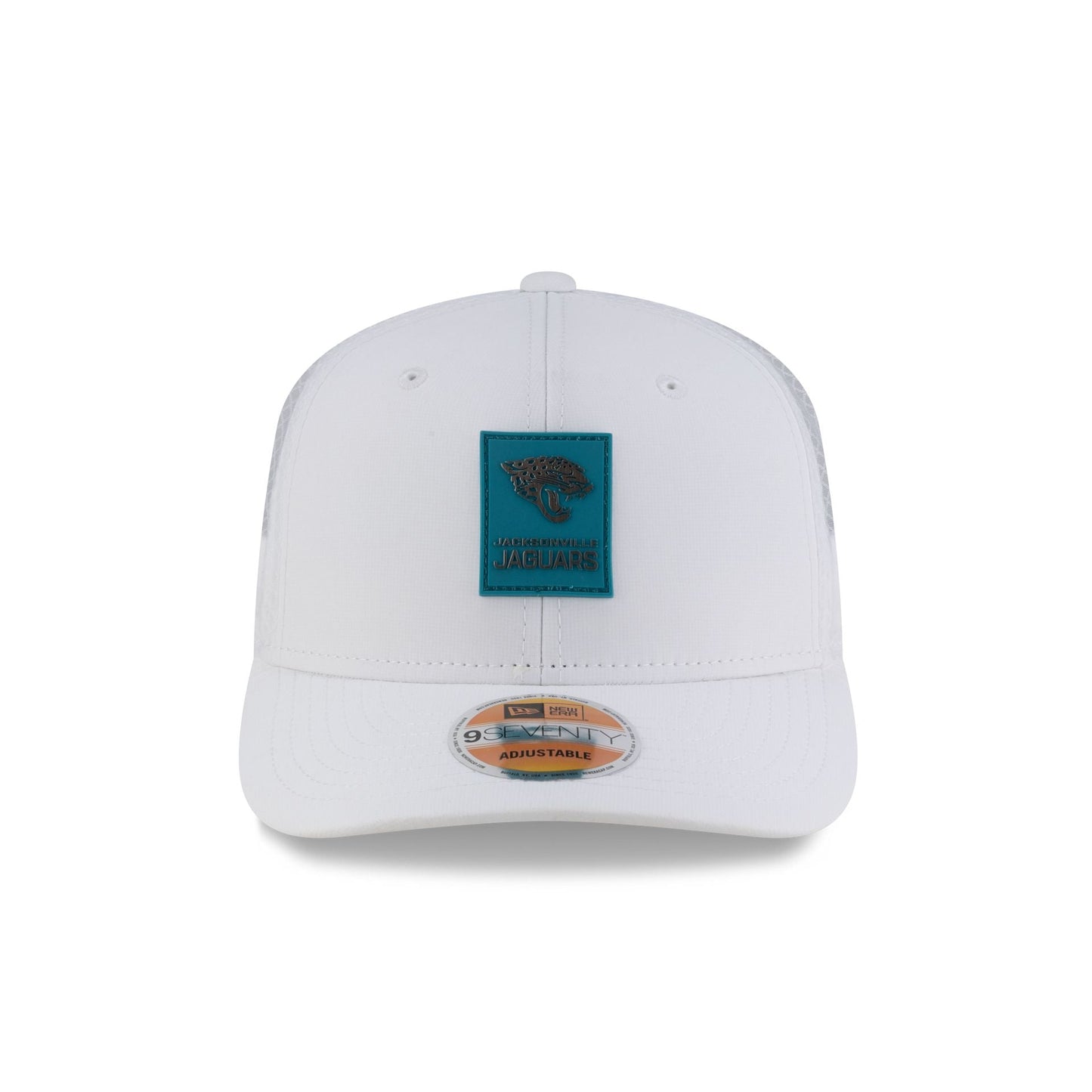 Jacksonville Jaguars 2025 Sideline Hot Weather White 9SEVENTY Trucker Hat