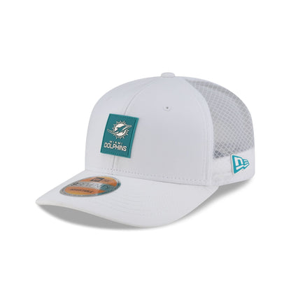 Miami Dolphins 2025 Sideline Hot Weather White 9SEVENTY Trucker Hat