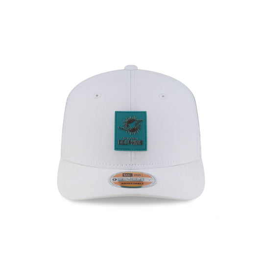 Miami Dolphins 2025 Sideline Hot Weather White 9SEVENTY Trucker Hat