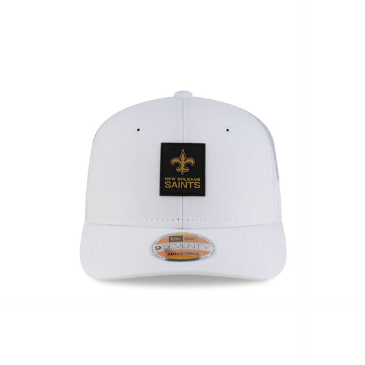 New Orleans Saints 2025 Sideline Hot Weather White 9SEVENTY Trucker Hat