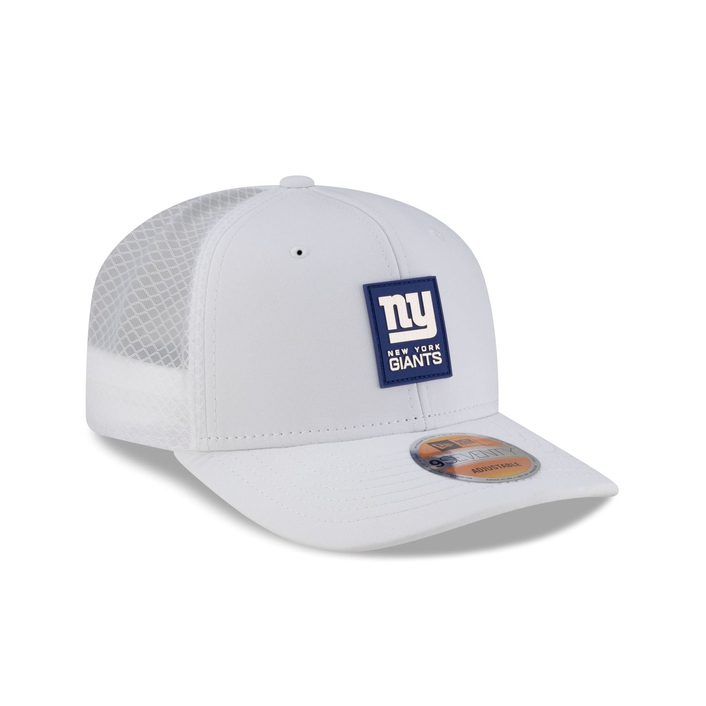 New York Giants 2025 Sideline Hot Weather White 9SEVENTY Trucker Hat
