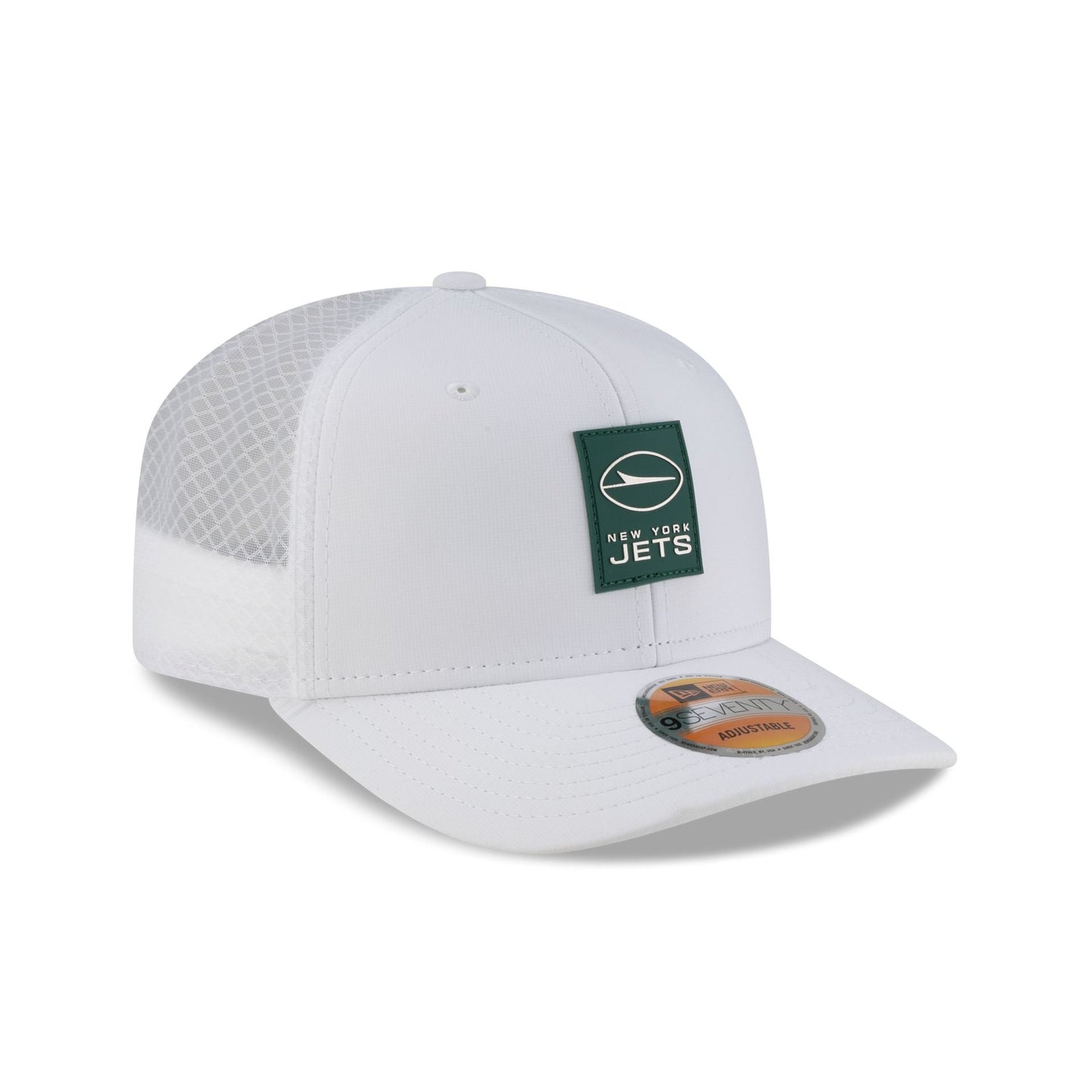 New York Jets 2025 Sideline Hot Weather White 9SEVENTY Trucker Hat