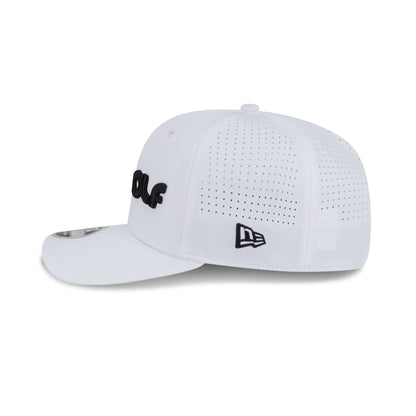 LIV Golf White 9SEVENTY Stretch-Snap Hat
