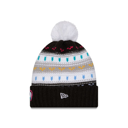 Seattle Seahawks 2025 Crucial Catch Women's Pom Knit Hat