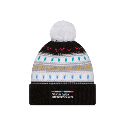 Baltimore Ravens 2025 Crucial Catch Women's Pom Knit Hat