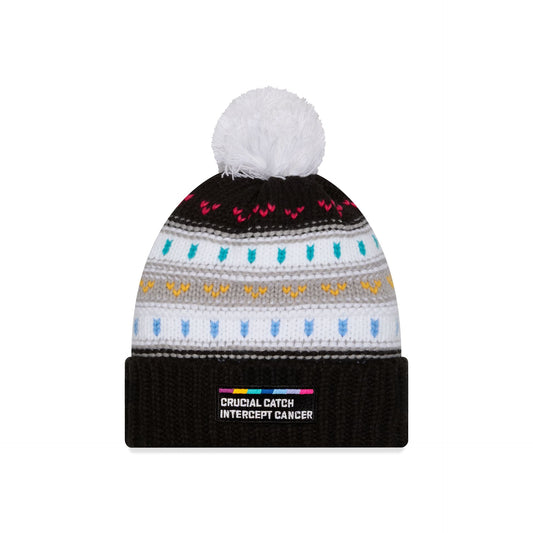 Baltimore Ravens 2025 Crucial Catch Women's Pom Knit Hat