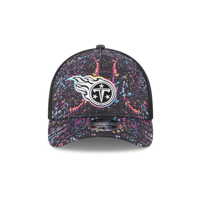 Tennessee Titans 2025 Crucial Catch 9FORTY M-Crown A-Frame Trucker Hat