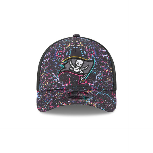 Tampa Bay Buccaneers 2025 Crucial Catch 9FORTY M-Crown A-Frame Trucker Hat