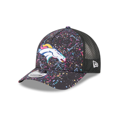 Denver Broncos 2025 Crucial Catch 9FORTY M-Crown A-Frame Trucker Hat