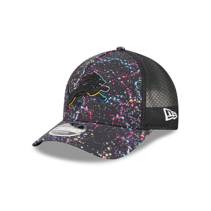 Detroit Lions 2025 Crucial Catch 9FORTY M-Crown A-Frame Trucker Hat