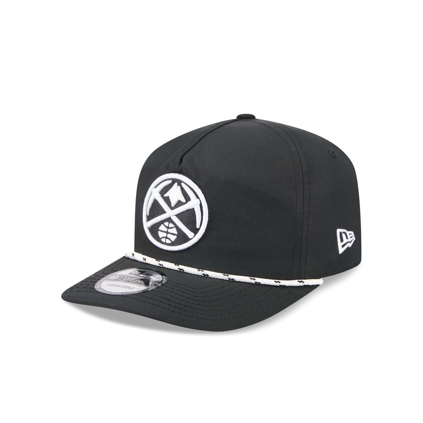 Denver Nuggets Black and White Rope 19TWENTY Snapback Hat