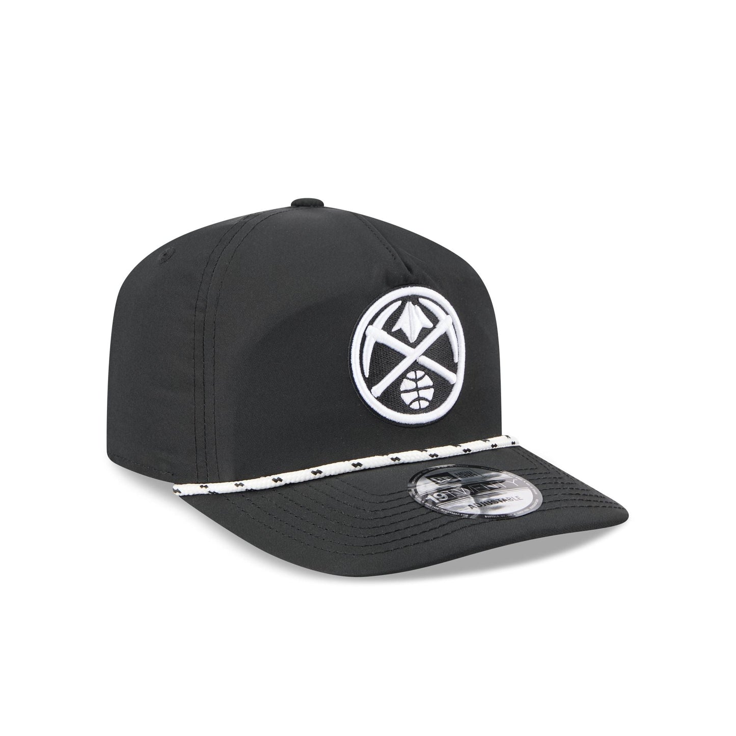 Denver Nuggets Black and White Rope 19TWENTY Snapback Hat