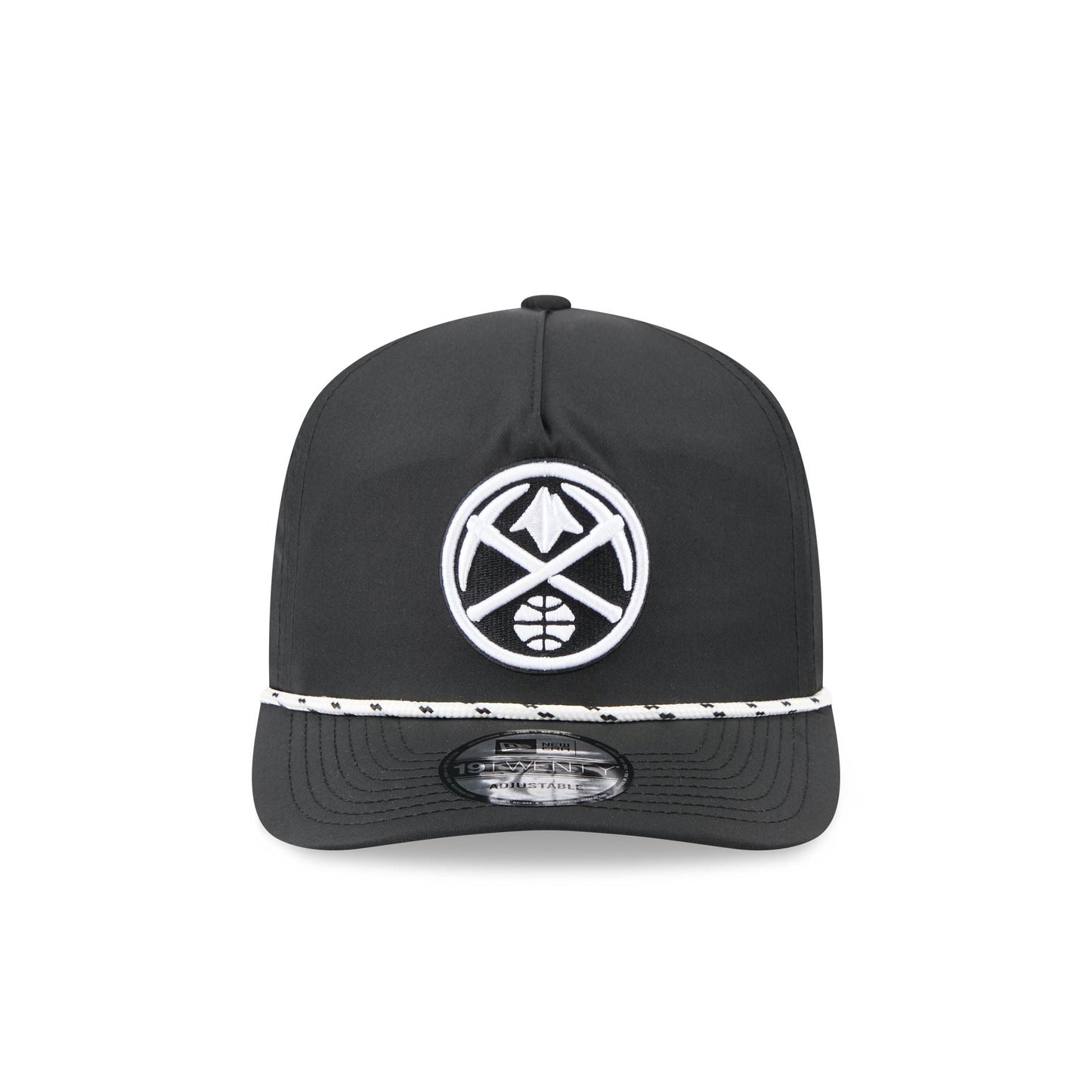 Denver Nuggets Black and White Rope 19TWENTY Snapback Hat